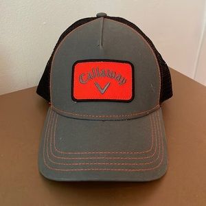$10 or 3/$25 Callaway Golf size M baseball cap in grey, black and orange